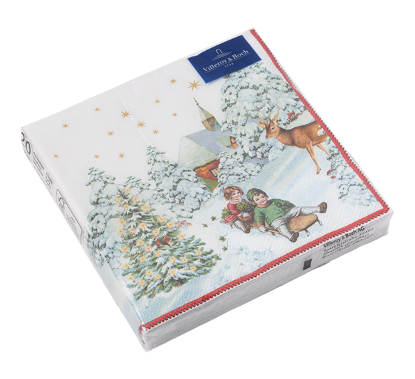 Winter Specials kaffeservietter barn med slede fra Villeroy & Boch