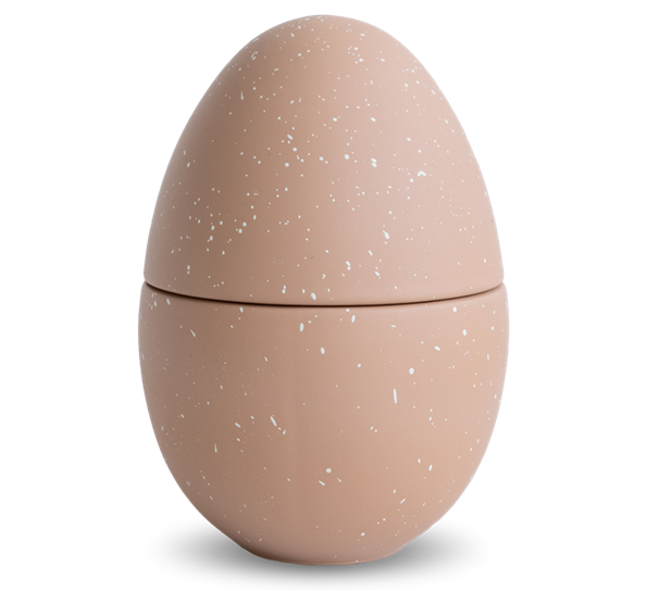 Bonbonniere påskeegg 18 cm cafe au lait shell fra Cooee Design