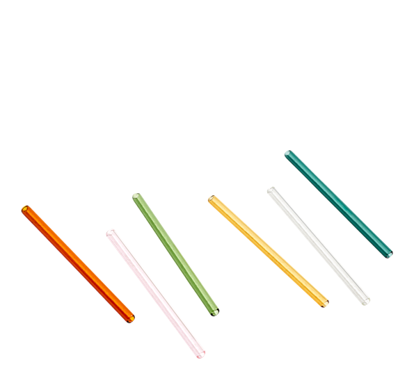 Sip Cocktail sugerør borosilikatglass 6-pk fra HAY