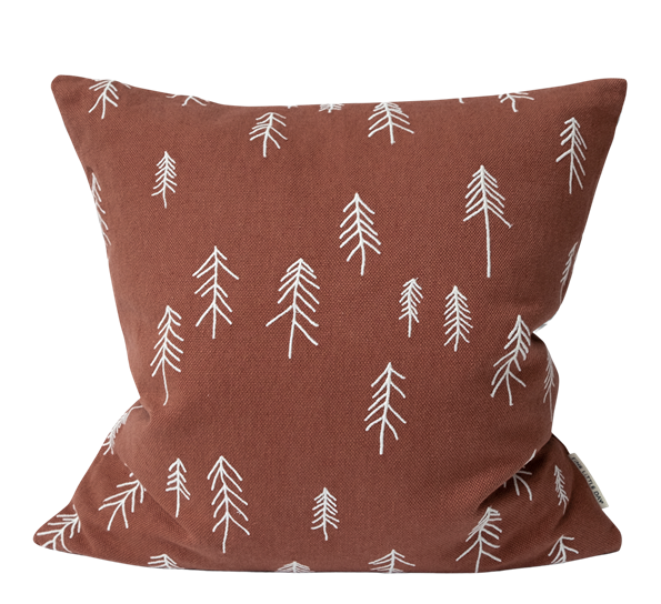 Tall brodert putetrekk 48x48 cm hvit terracotta fra Fine Little Day