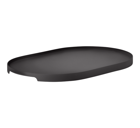 Singles brett oval sort 23x35 cm fra Zone