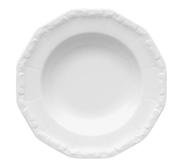 Maria Hvit tallerken dyp 23 cm fra Rosenthal