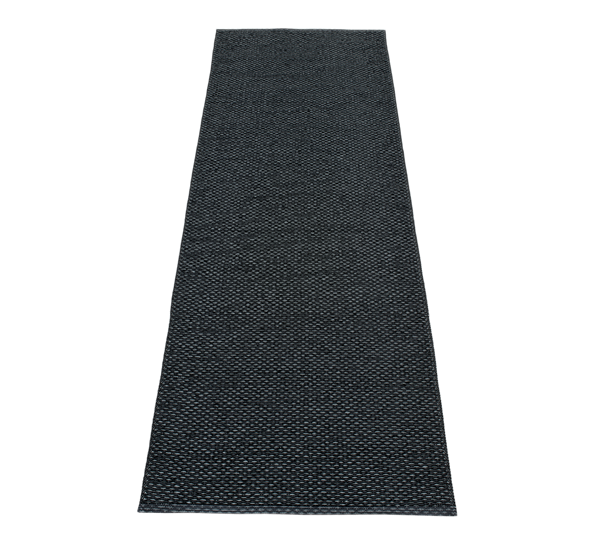 Svea matte sort metallic 70x400 cm Pappelina