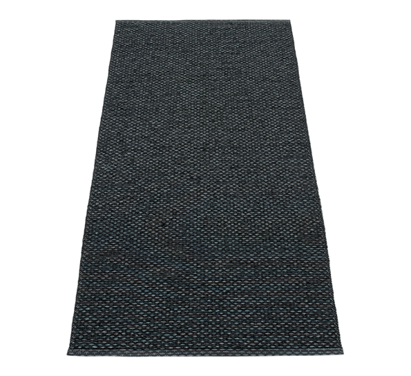Svea matte sort metallic 70x160 cm Pappelina