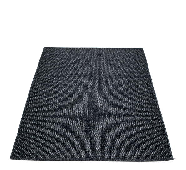 Svea matte sort metallic 140x220 cm Pappelina