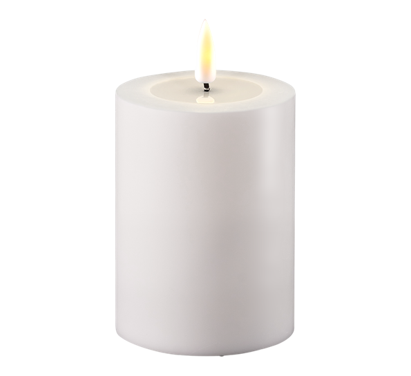 Real Flame utendørs LED-kubbelys 10x7,5 cm hvit fra Deluxehomeart