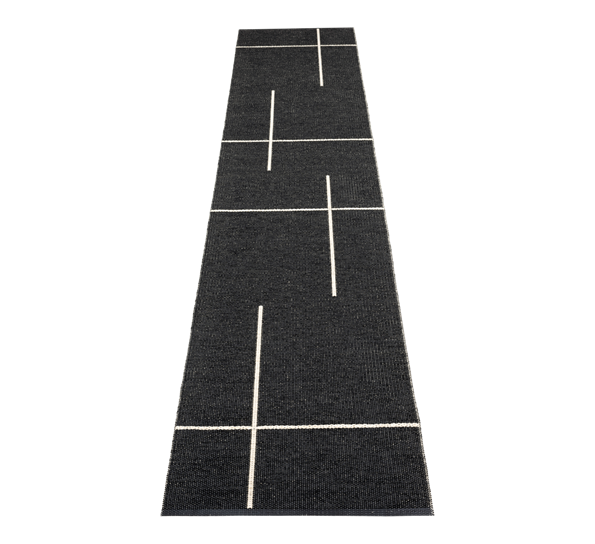 Fred matte sort 70x360 cm fra Pappelina