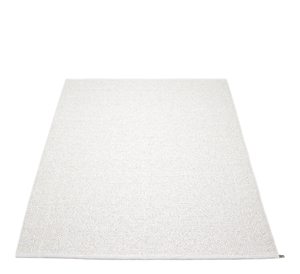 Svea matte hvit metallic 140x220 cm Pappelina