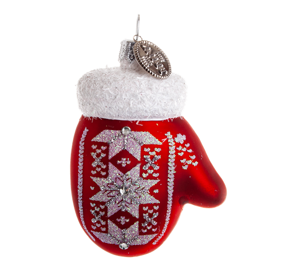 Julekule selbuvott rød 6 cm fra Brink Nordic