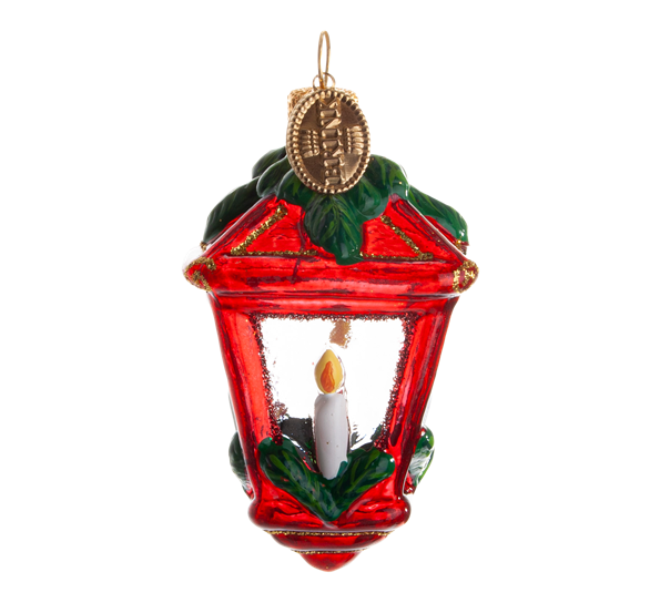 Julekule lanterne rød 6 cm fra Brink Nordic