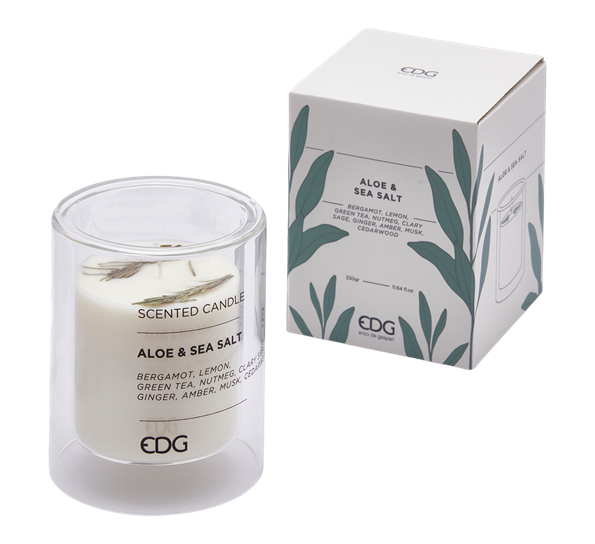 <p>Duftlys&nbsp;silhouette aloe &amp; seasalt 12 cm EDG Enzo de Gasperi</p>

