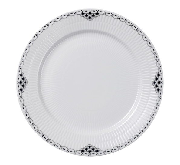 Sort Riflet Blonde tallerken 27cm fra Royal Copenhagen