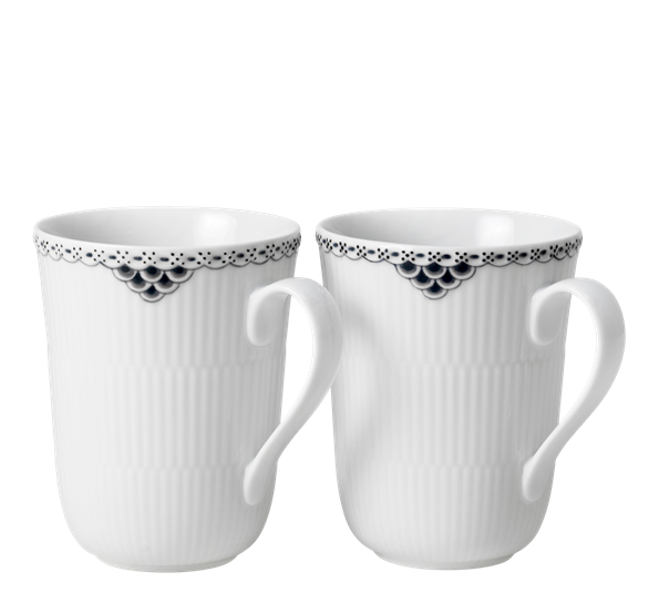<p>Sort Riflet Blonde krus 36cl 2-pk fra Royal Copenhagen</p>
