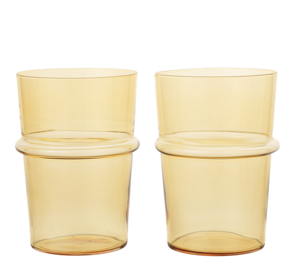 Boya drikkeglass 45 cl 2-pk gul fra Ferm Living