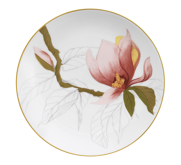 Flora dessertasjett 19 cm Magnolia fra Royal Copenhagen