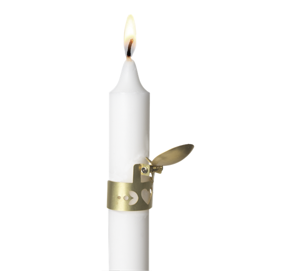 Lyseslukker til kronelys 2-pk gull fra Pluto Design