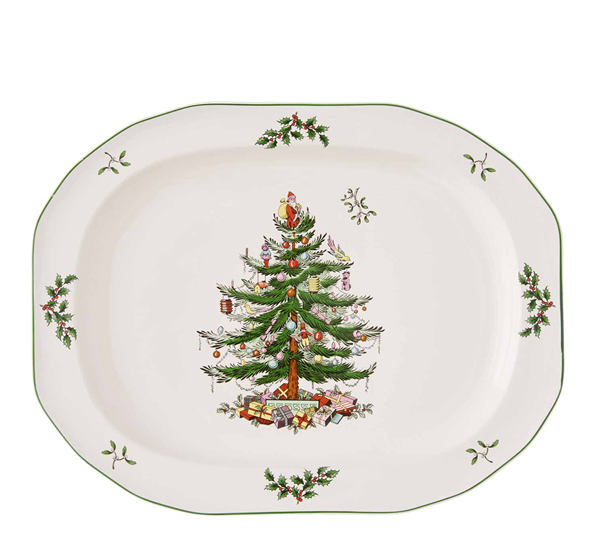 Christmas Tree ovalfat 35 cm skulptur fra Spode