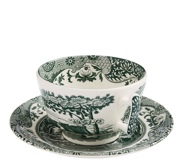 Green Italian kaffekopp med skål 20 cl fra Spode