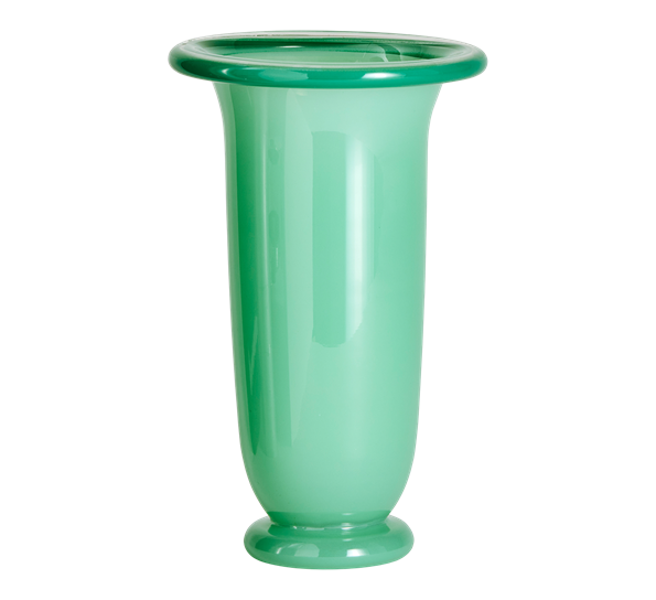 Empire vase 25 cm grønn med mørkegrønn kant fra HAY