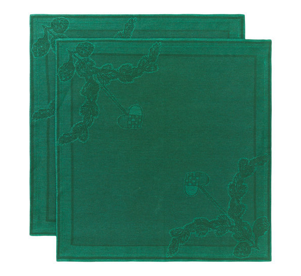 Stjerneriflet Jul serviett 2-pk 45x45 cm grønn fra Royal Copenhagen