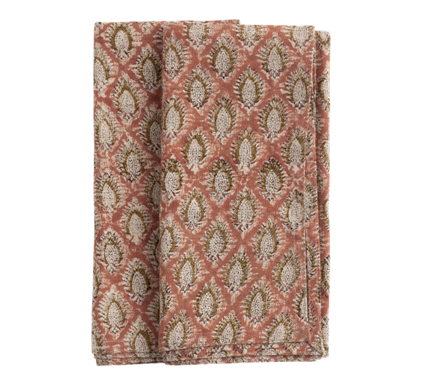Cypress Parrot linservietter 2-pk 50x50 cm rust fra Chamois