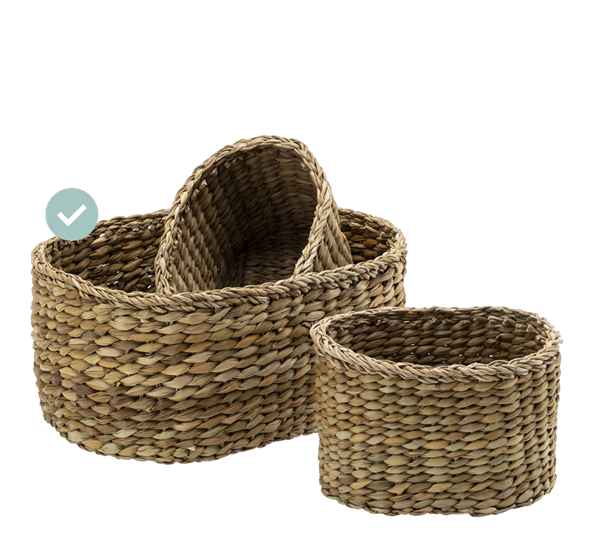 Esther oval kurv 38x26x16 cm natural Dixie