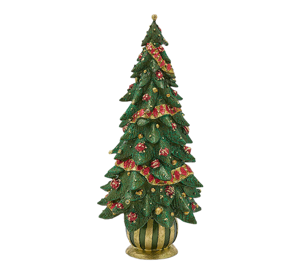 Juletre glitter h33 cm grønn rød EDG Enzo de Gasperi