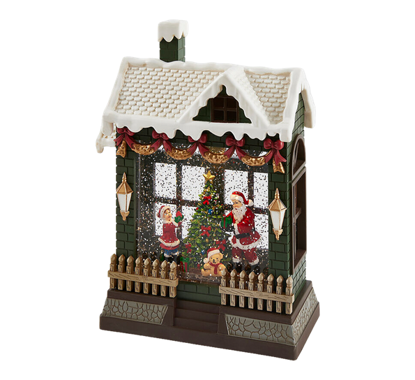 <p>Hus med musikk&nbsp;og LED-lys 26×18×8 cm grønn EDG Enzo de Gasperi</p>
