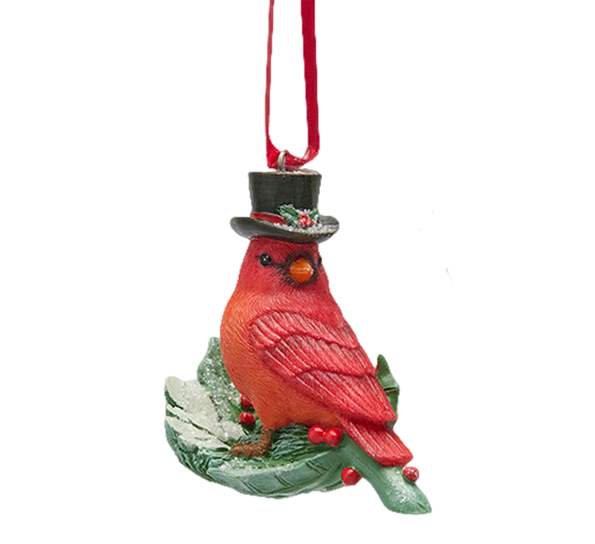Juleornament spurv med flosshatte h9 cm EDG Enzo de Gasperi