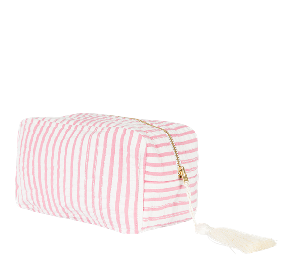 <p>Toalettmappe 20x10x12 cm Pink Stripe ByTiMo</p>
