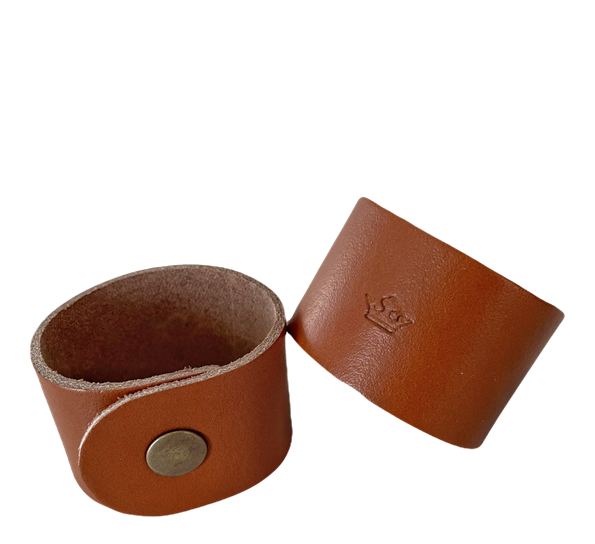 Serviettringer 4-pk brunt skinn Nordan Home
