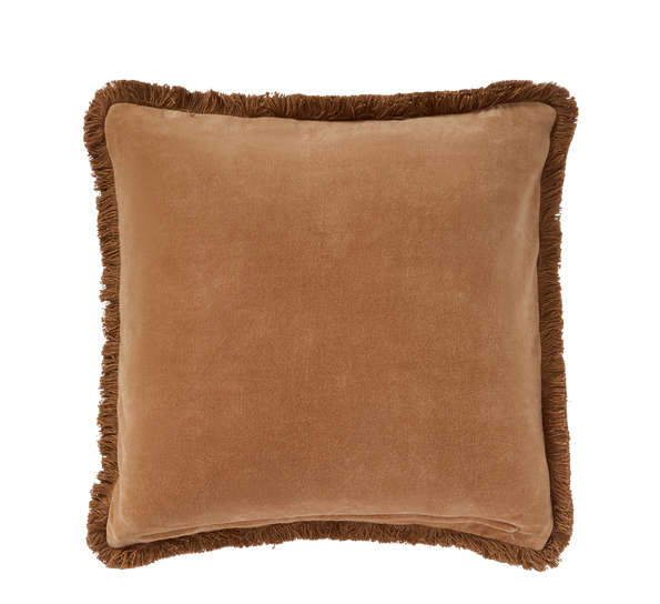 Fringe putetrekk fløyel med frynser 50x50 cm fudge Lexington