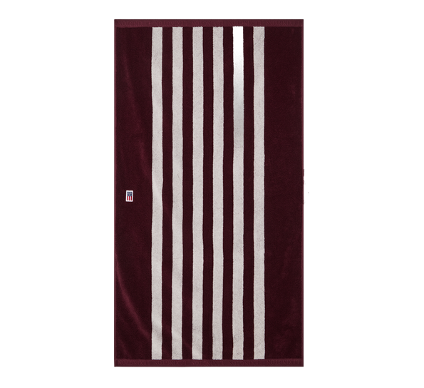 <p>Terry håndkle striper 70x130&nbsp;cm rød hvit Lexington</p>
