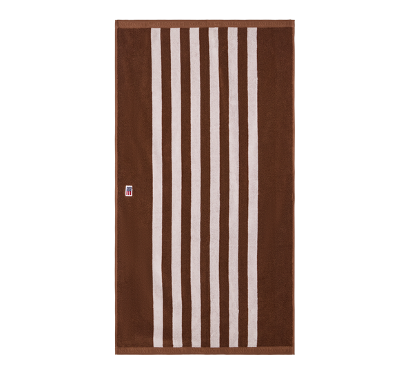 <p>Terry håndkle striper 70x130 cm fudge hvit Lexington</p>
