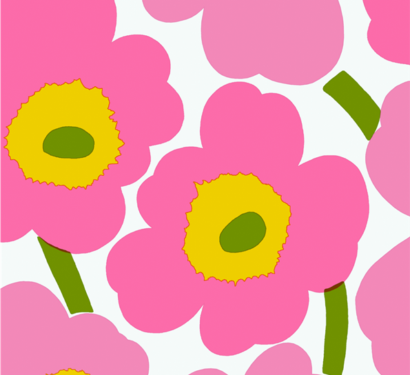 Marimekko Unikko lyserosa kaffeservietter Vinding