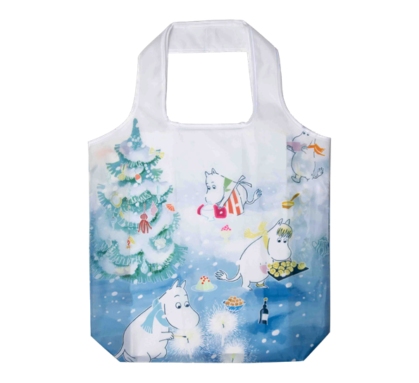 Handlenett Mummifamilien 45x65 cm jul hvit fra Pluto Design