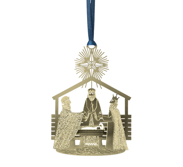 Ornament Betlehemstjernen 7,5 cm gull fra Pluto Design