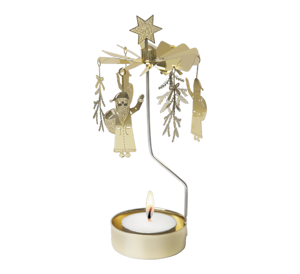 Englespill Julenisser 16 cm gull fra Pluto Design