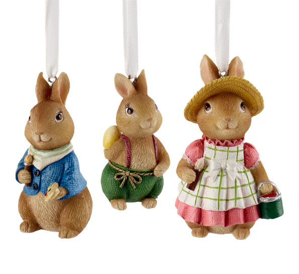 Spring Fantasy ornament kaniner 3-pk fra Villeroy & Boch