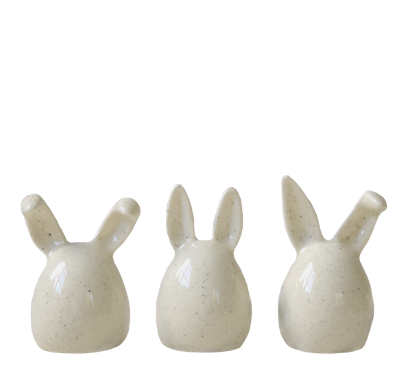 Triplets påskeharer 3 pk vanilje ø5 cm h7 cm fra DBKD