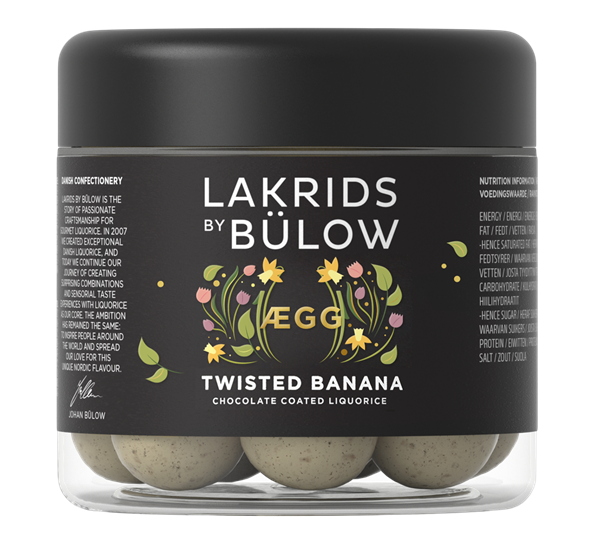 Ægg lakris liten twisted banana 125 g fra Lakrids By Johan Bülow