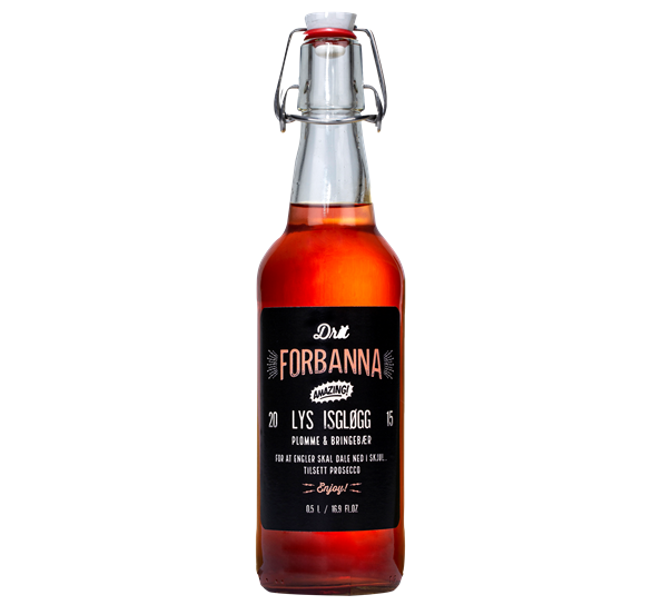 Gløgg plomme & bringebær 50 cl Drit Forbanna