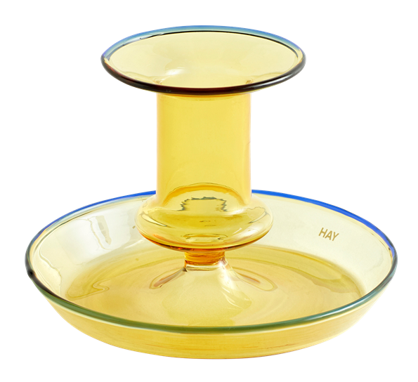 Flare lysestake glass gul fra HAY