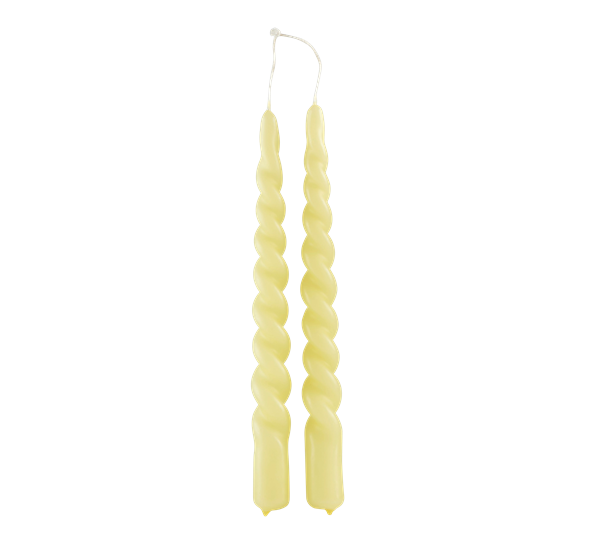 Twist lys 24 cm soft gul 2 stk fra Vinding