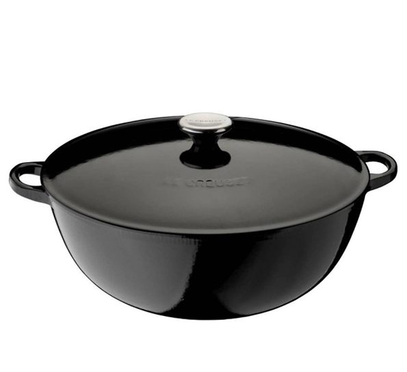 Stekegryte 7 liter blank sort fra Le Creuset