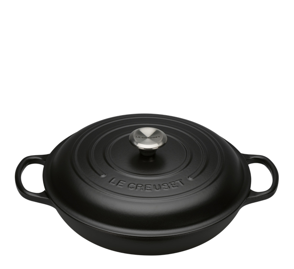 Buffetgryte 30 cm matt sort fra Le Creuset