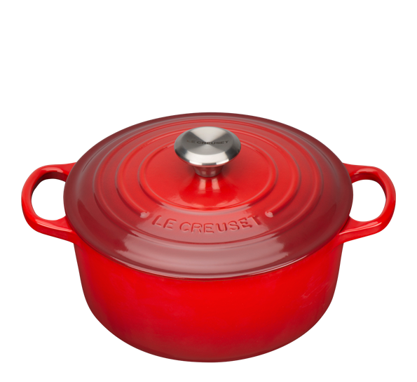 Jerngryte rund 6,7l 28cm rød fra Le Creuset