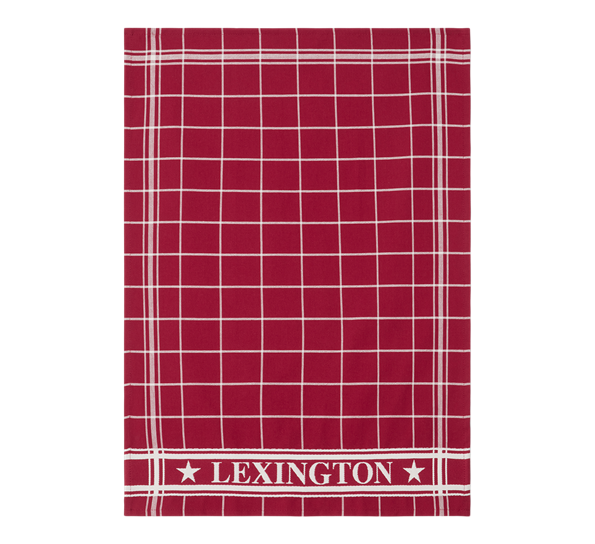 <p>Checked kjøkkenhåndkle&nbsp;rød hvit 50x70 cm fra Lexington</p>
