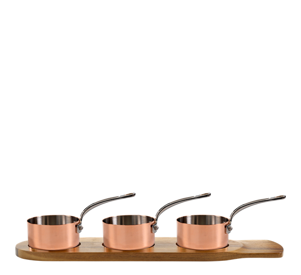 Serveware minikasseroller 3 deler 9 cm kobber fra Samuel Groves