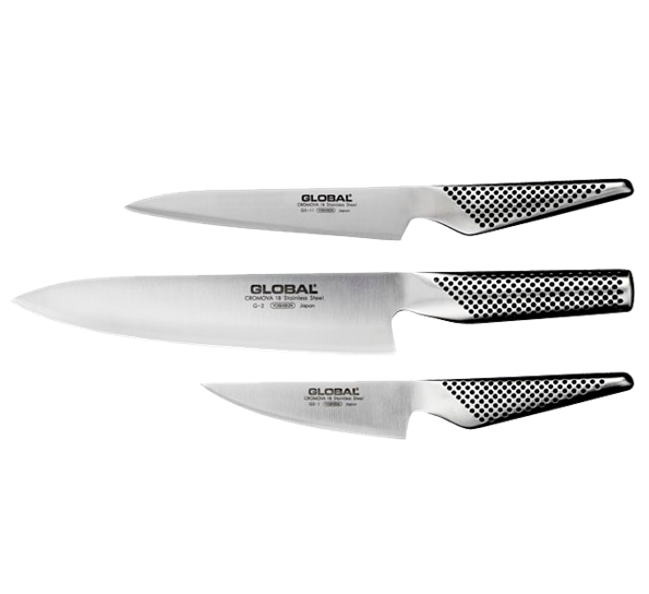 Knivsett GS-1 GS-11 og G-2 fra Global